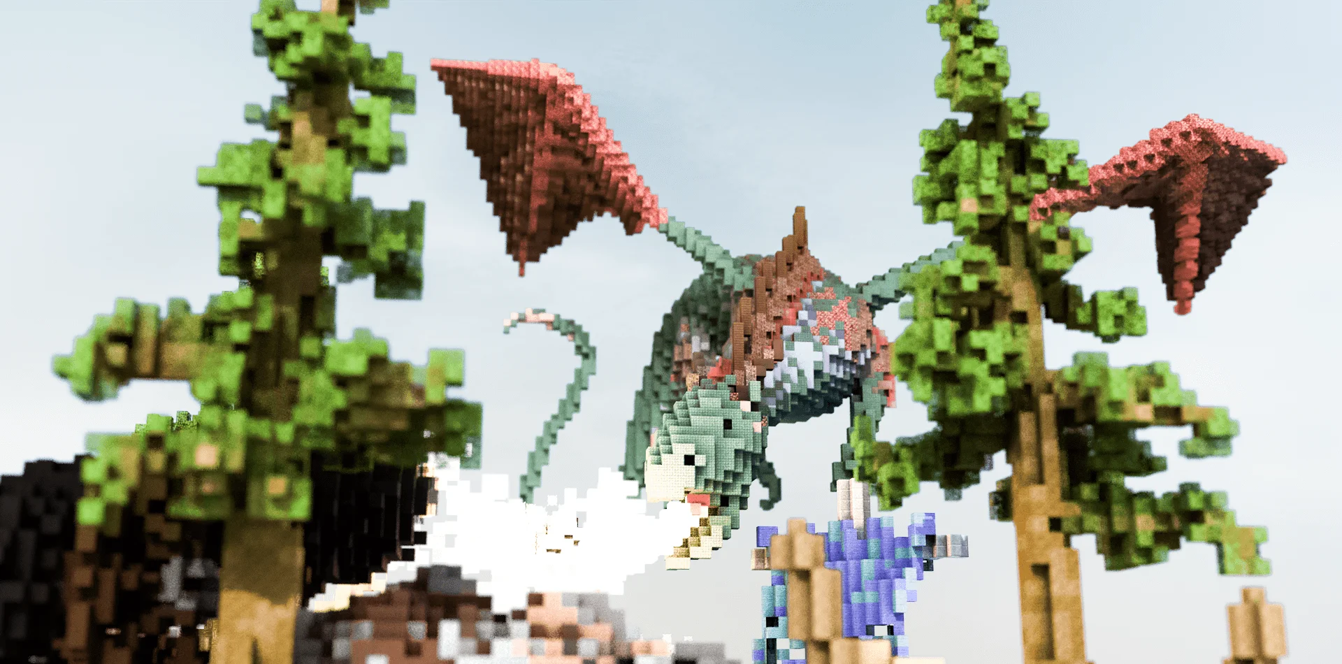 Green dragon — Minecraft build by Ovout