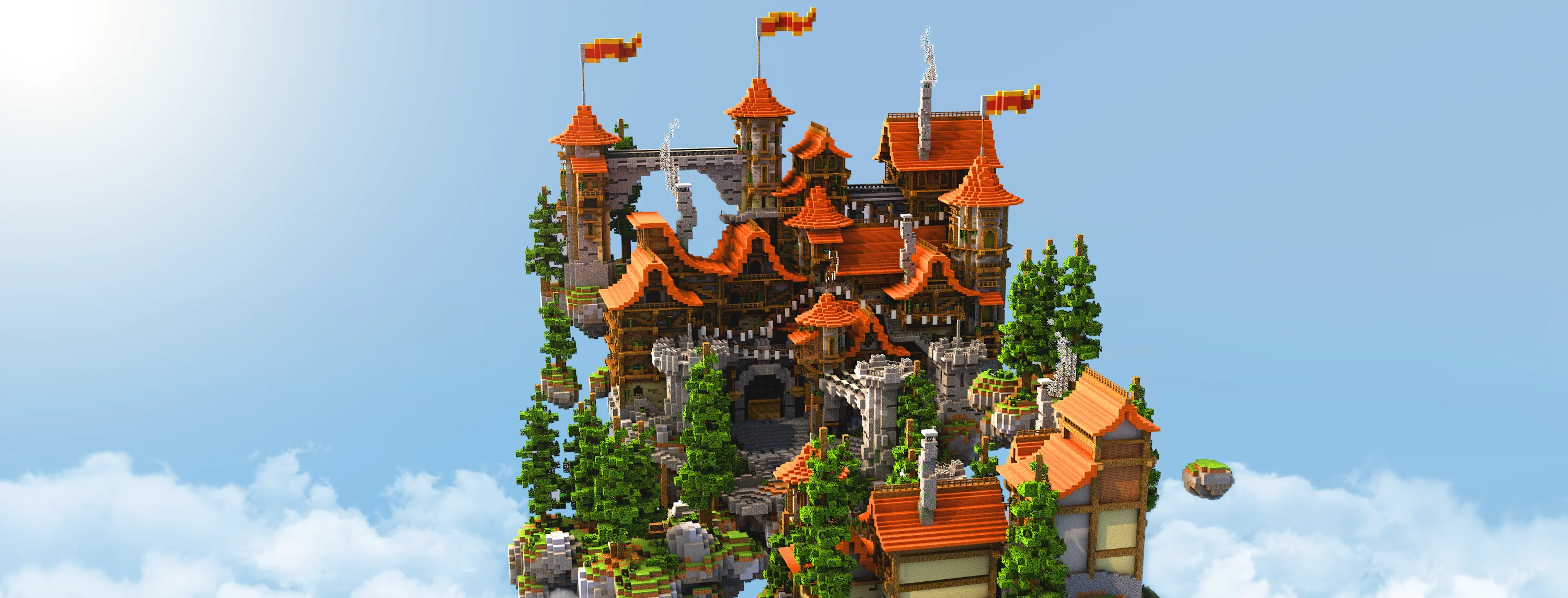 Medieval castle spawn — Minecraft build by Ovout